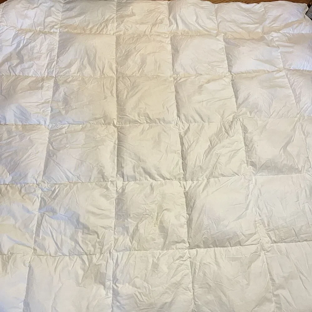 IKEA Honsbar Down Feather Duvet Insert White Comforter King 86x102